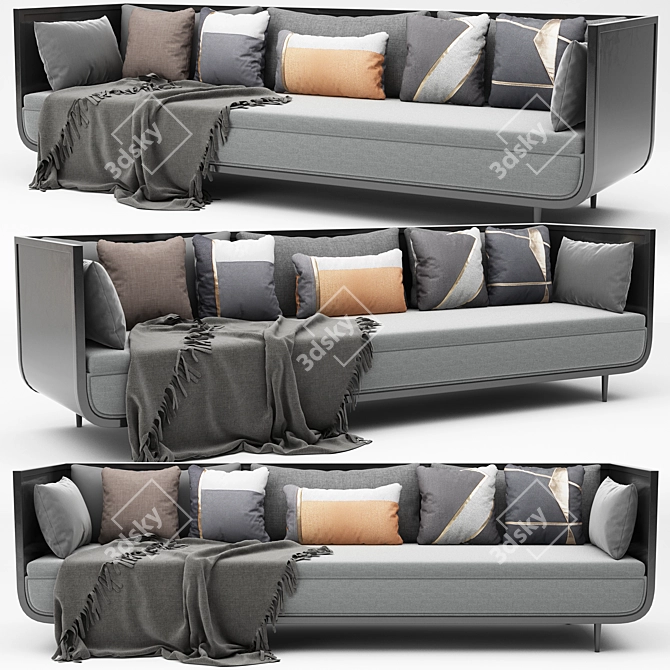 Sleek and Stylish Modern Sofa 3D model image 3