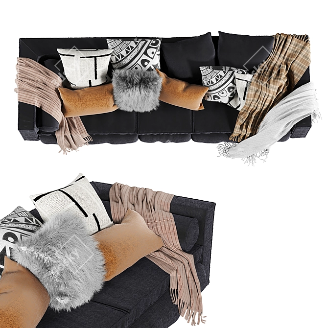 Ethnic Living Room Sofa 3D model image 2