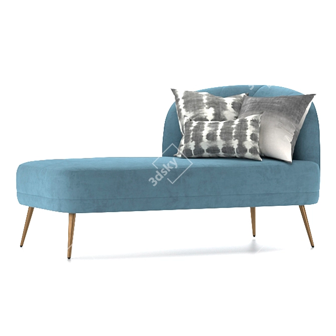 Contemporary Upholstered Daybed 3D model image 1