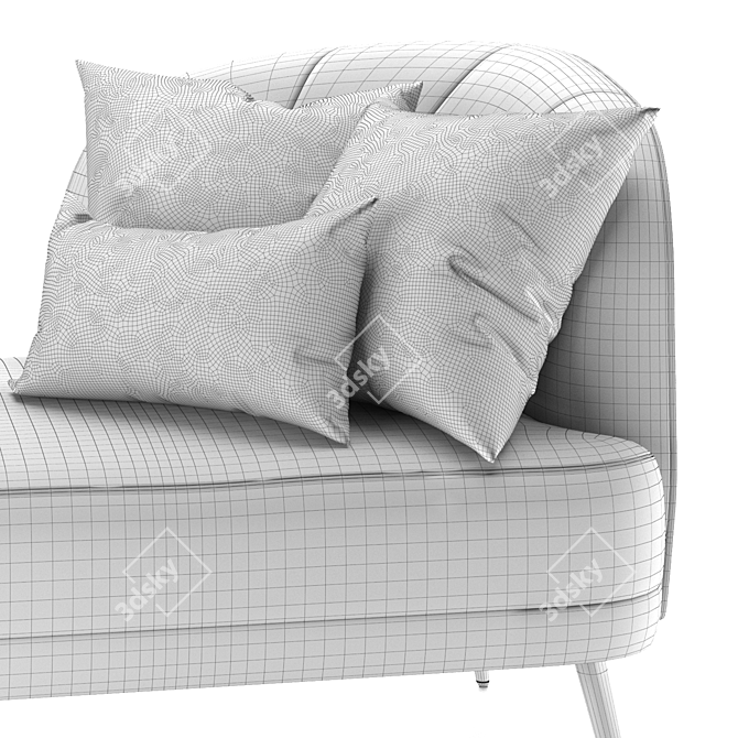 Contemporary Upholstered Daybed 3D model image 11