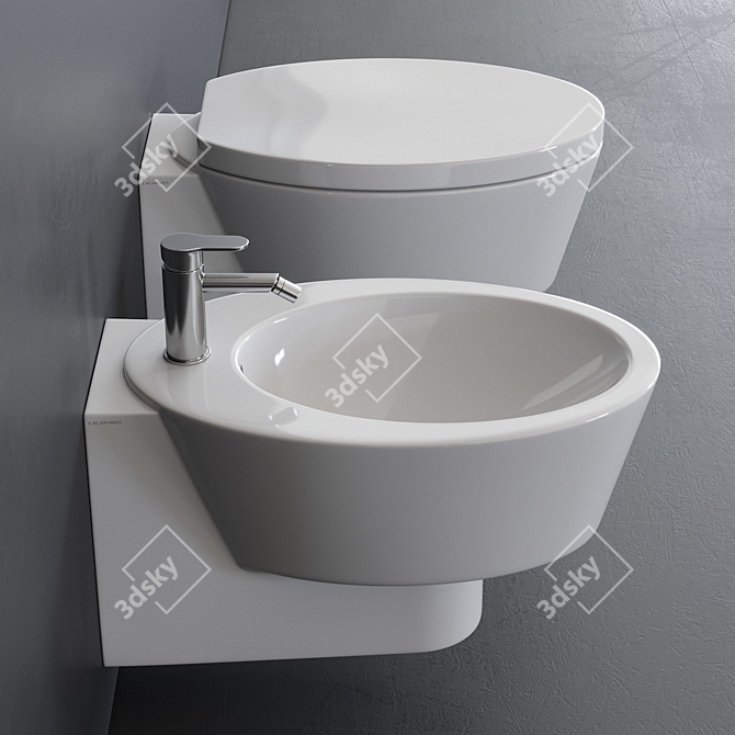 Scarabeo Wish Wall-Hung WC 3D model image 2