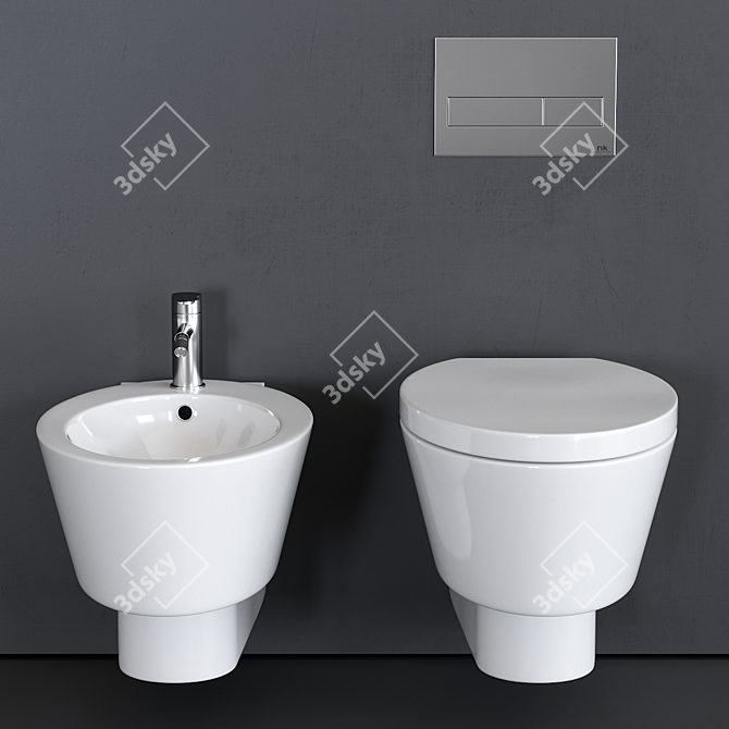 Scarabeo Wish Wall-Hung WC 3D model image 3