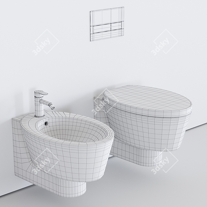 Scarabeo Wish Wall-Hung WC 3D model image 5