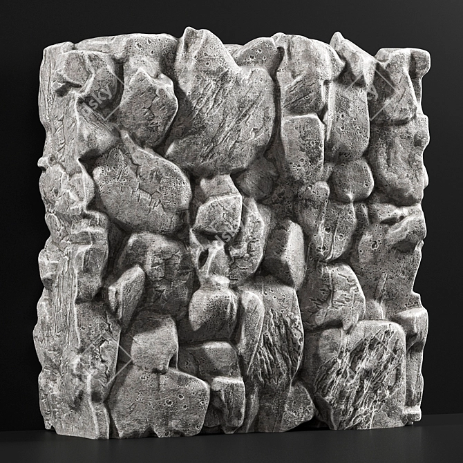 Giant Slab Granite Rock 3D model image 1