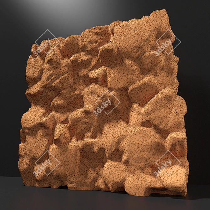 Giant Slab Granite Rock 3D model image 5