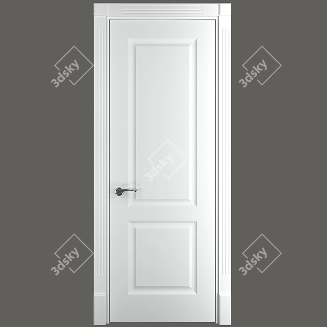 Provance Classic 1 | White Enamel Interior Door 3D model image 1