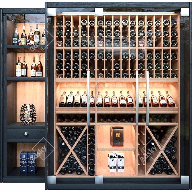 Fine Wine Selection - Premium Alcohol 3D model image 5