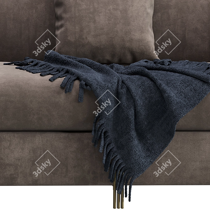 Elegant Candice Sofa - Luxurious Comfort 3D model image 3