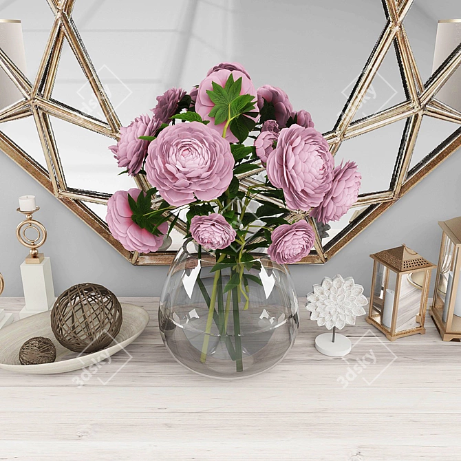 Elegant 52-Piece Decor Set 3D model image 2