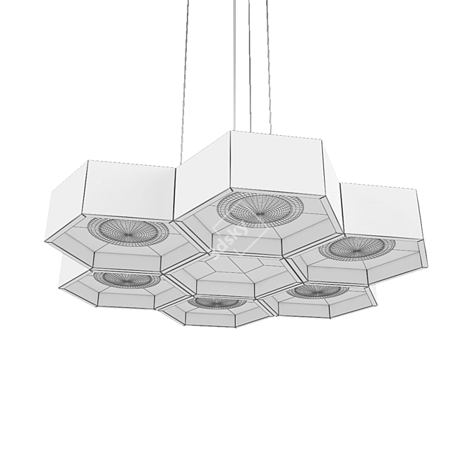 Sorio: Stylish Hexagonal Lighting 3D model image 5