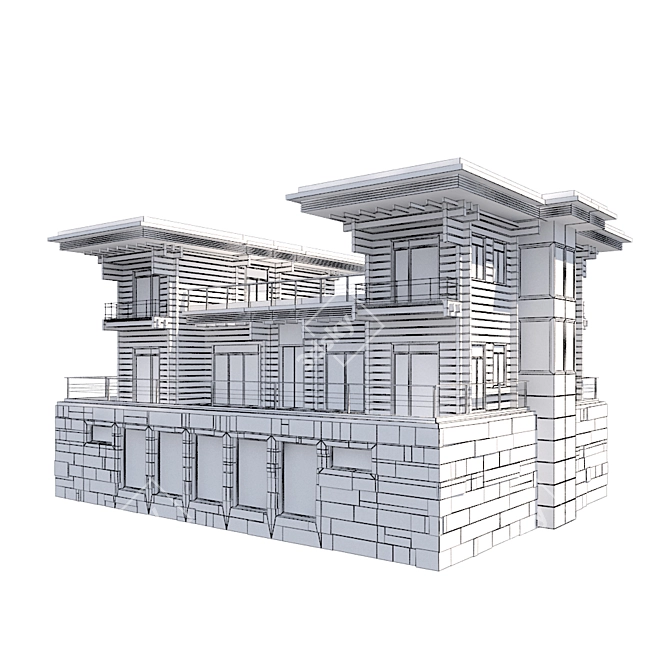 Quaint Retreat: Cozy Cottage Hideaway 3D model image 4