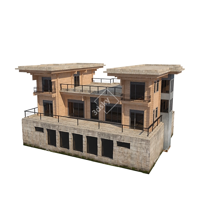 Quaint Retreat: Cozy Cottage Hideaway 3D model image 5
