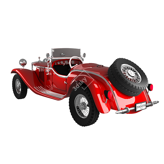 Stylish Alfa Romeo Zagota 3D model image 3
