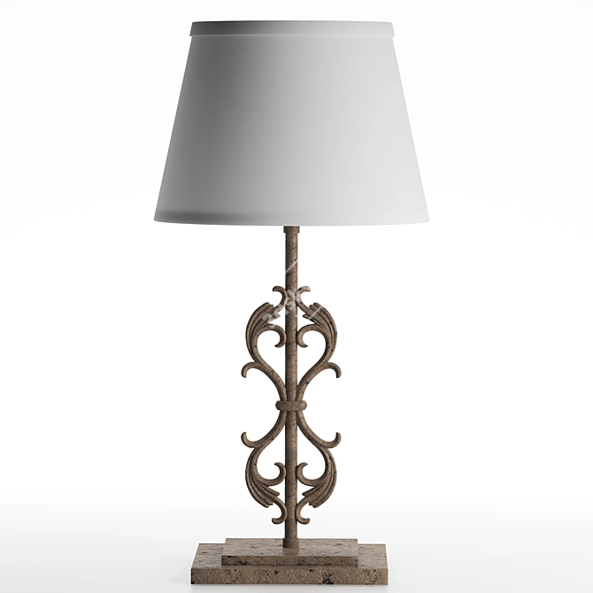 Vintage Loft-Style RH Kerry Artifact Table Lamp 3D model image 1