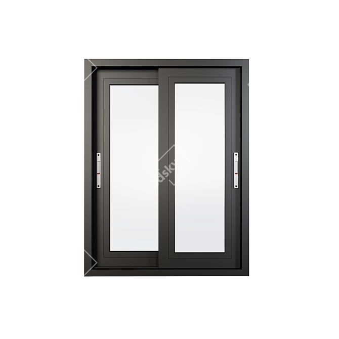 Sleek Aluminium Sliding Door & Window 3D model image 1