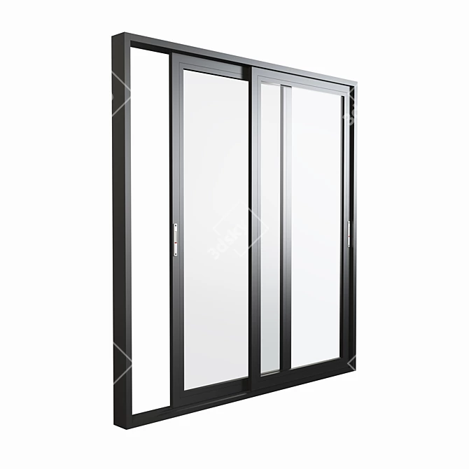 Sleek Aluminium Sliding Door & Window 3D model image 5