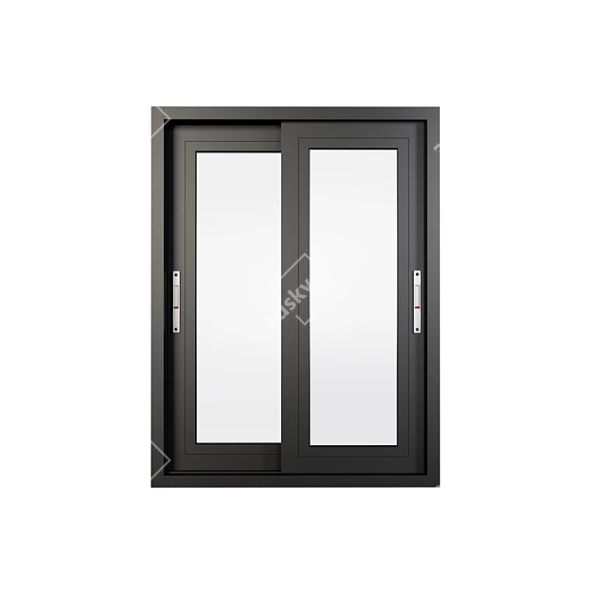 Sleek Aluminium Sliding Door & Window 3D model image 13