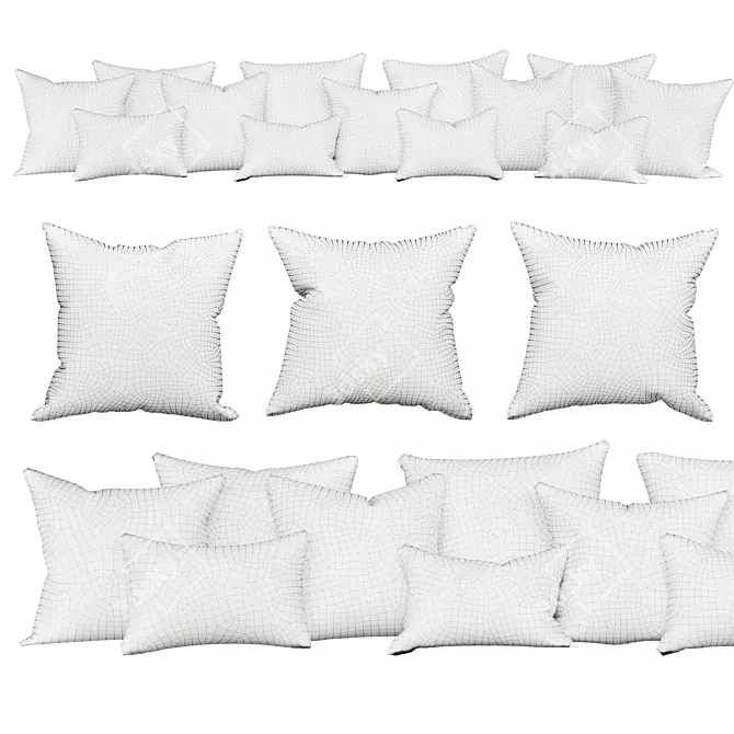 Elegant Sofa Cushion Set 3D model image 4