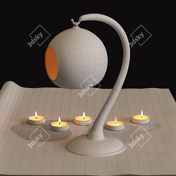 Crystal Clear Votive Candlestick 3D model image 4