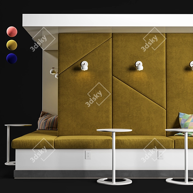 Elegant Restaurant & Office Seating 3D model image 2