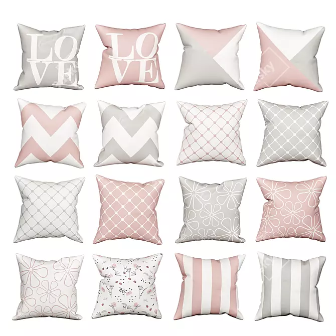 Kombigode Decorative Sofa Pillows 3D model image 3