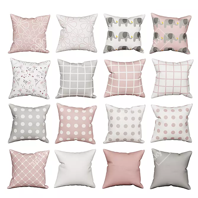 Kombigode Decorative Sofa Pillows 3D model image 4