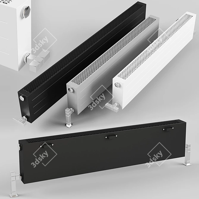 Sleek King Vent Convector 3D model image 2