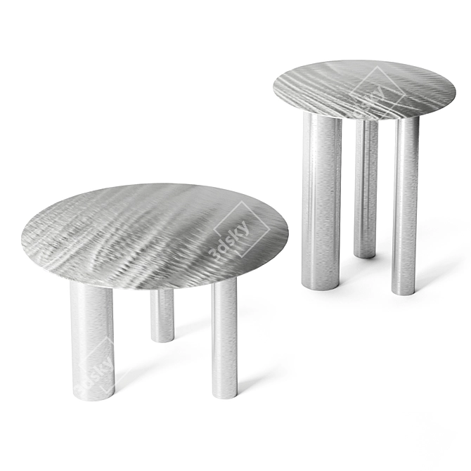 Bauhaus-Inspired Coffee Tables 3D model image 1