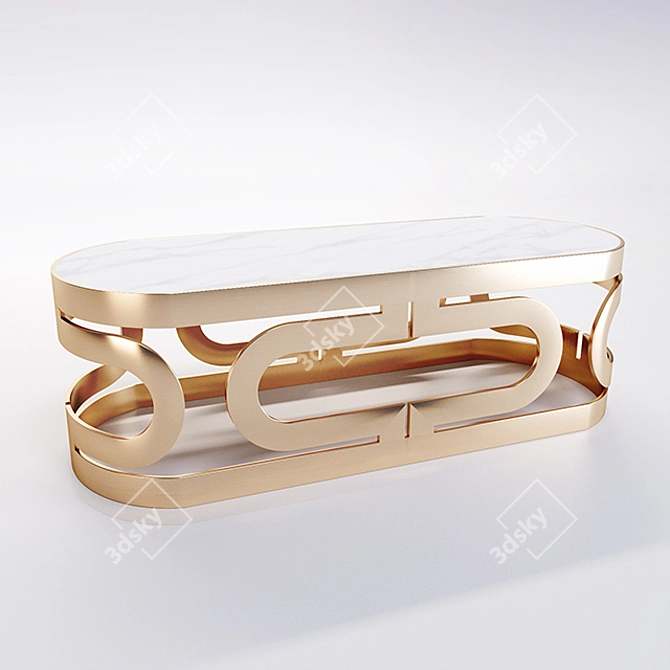 Title: Sleek Minimalist Coffee Table 3D model image 1