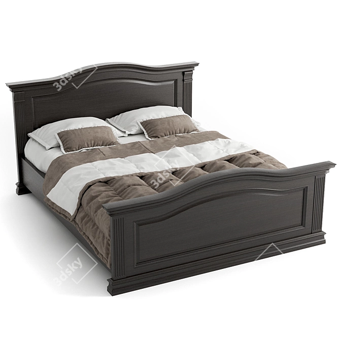 Rimar Gothic Double Bed 3D model image 1