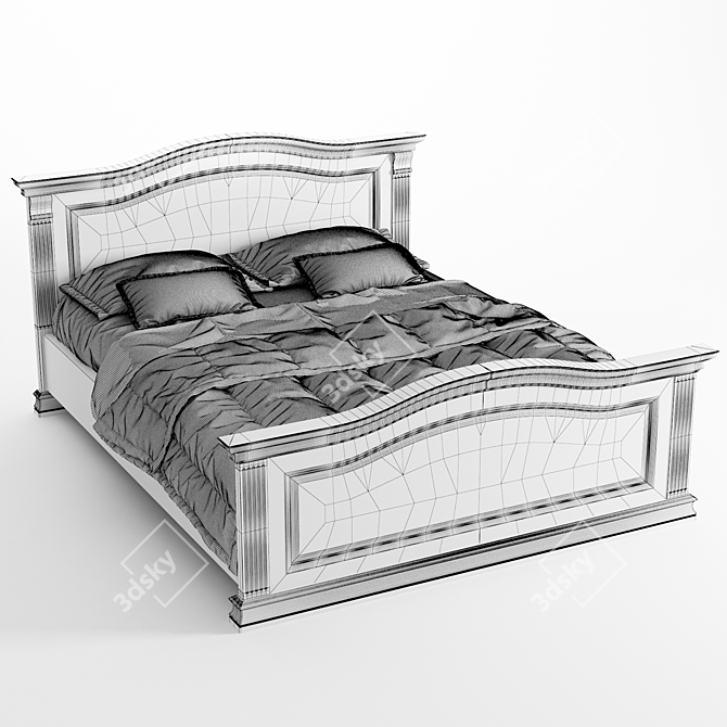 Rimar Gothic Double Bed 3D model image 2