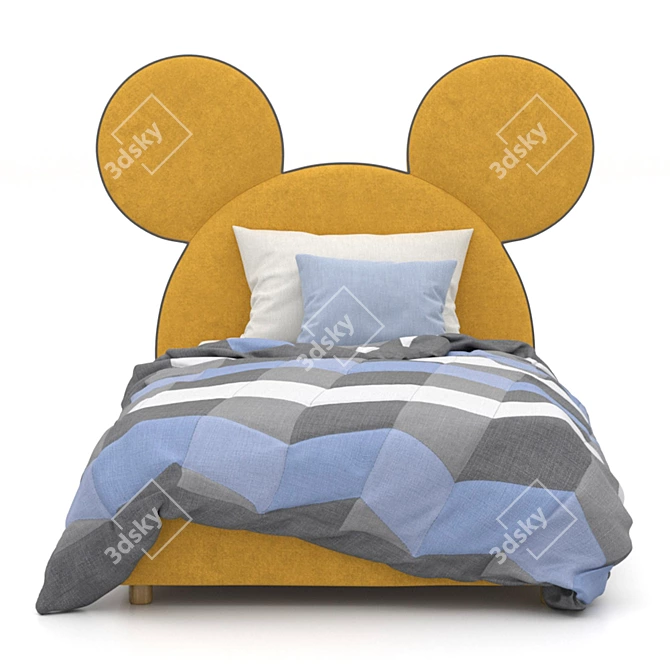 Mickey Mouse Kids Bed 3D model image 2