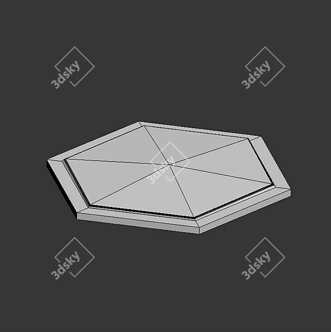 3D Wall Tile ASHOME #5: Customizable, Stylish & Durable 3D model image 2