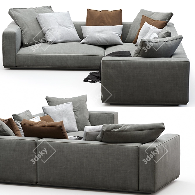 Flexform Grandemare: Sleek and Sophisticated Sofa 3D model image 2