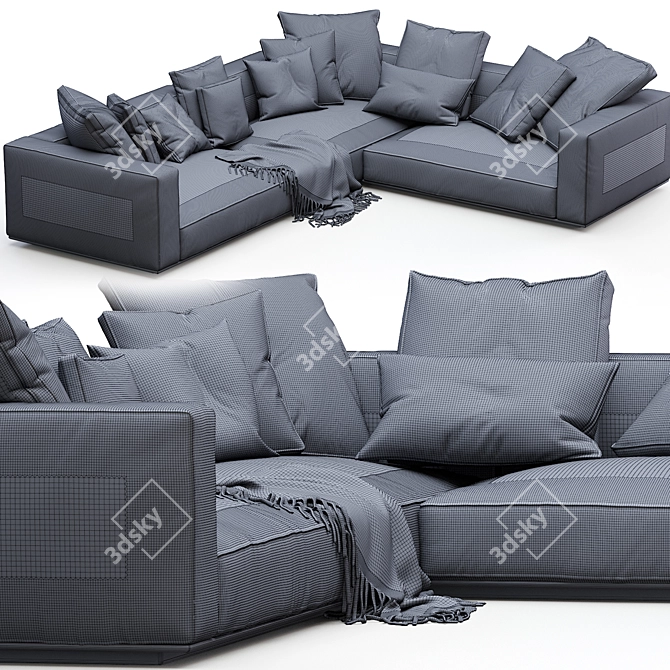 Flexform Grandemare: Sleek and Sophisticated Sofa 3D model image 4