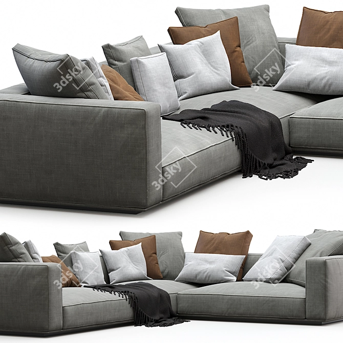 Flexform Grandemare: Sleek and Sophisticated Sofa 3D model image 5