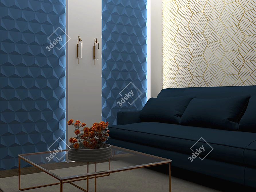 ASHOME 3D Wall Tile #22: Customizable, Matte or Satin Finish 3D model image 3