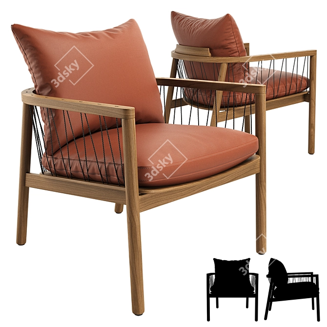 Kerry Lounge Chair: Modern Comfort in Style 3D model image 6