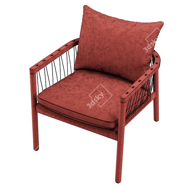 Kerry Lounge Chair: Modern Comfort in Style 3D model image 11