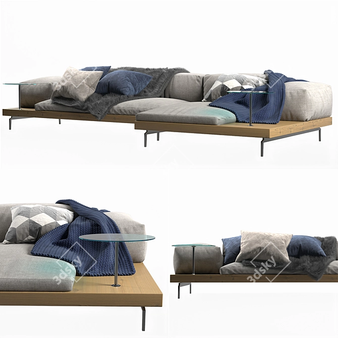 Sleek DOCK Sofa: Ultimate Comfort 3D model image 1