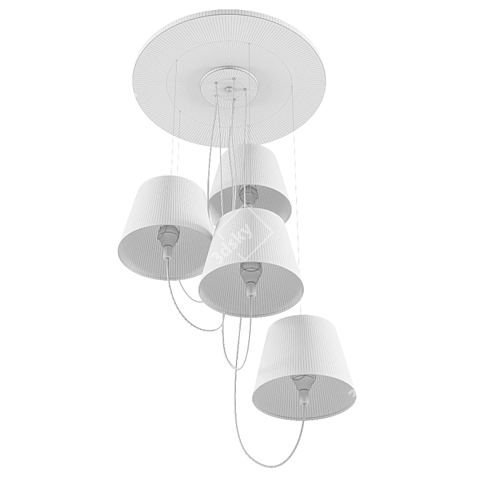 Elegant Potpourri Chandelier 3D model image 3