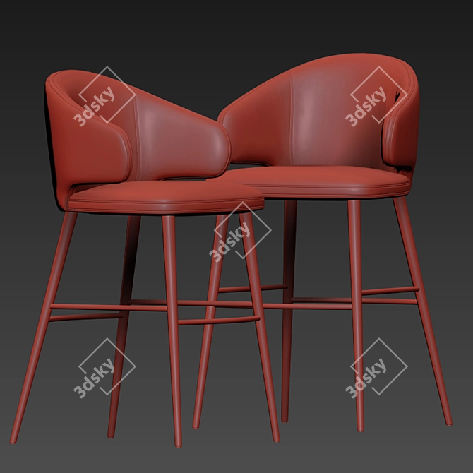 Modern Carlton Dining Chair 02 | Vray, Corona, 3dsmax 3D model image 4