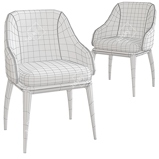 Elegant Armchair: Tecni Nova Fortune 3D model image 2