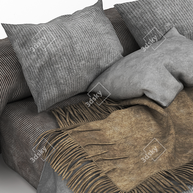 2015 Bed Frame: Stylish, Modern Design 3D model image 4