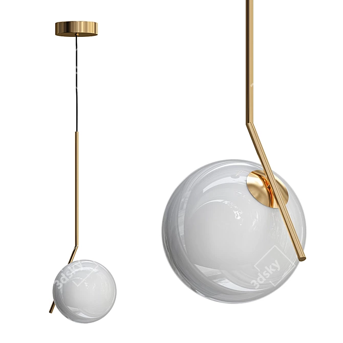 Sleek Simplicity: DOLCE Minimalist Pendant 3D model image 1