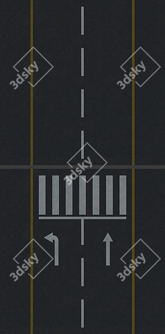 Versatile Road Textures: 7 Combinable Options 3D model image 2