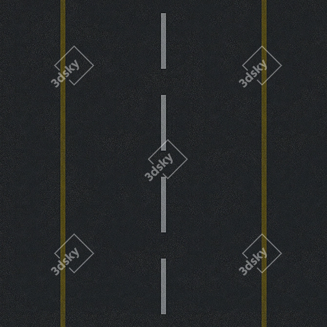 Versatile Road Textures: 7 Combinable Options 3D model image 5