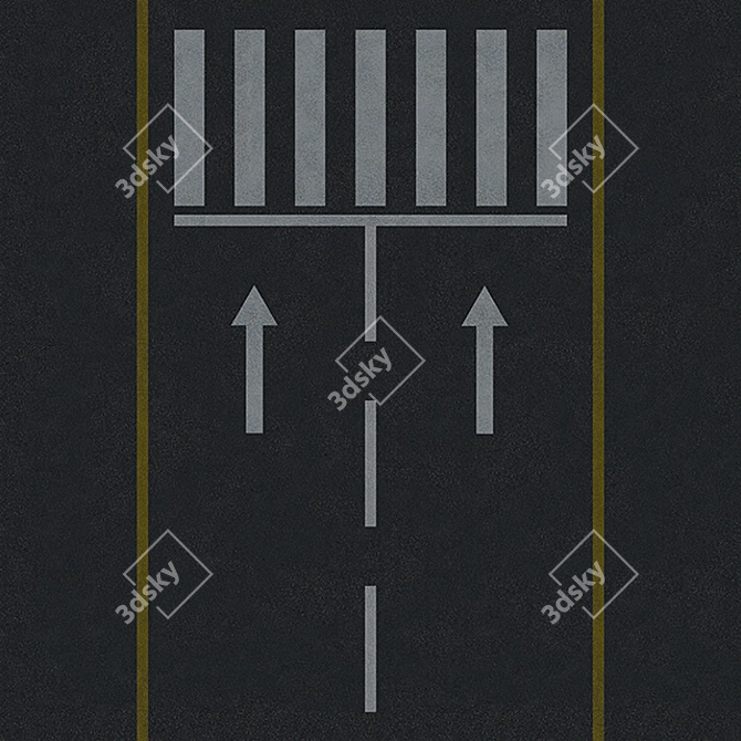 Versatile Road Textures: 7 Combinable Options 3D model image 6