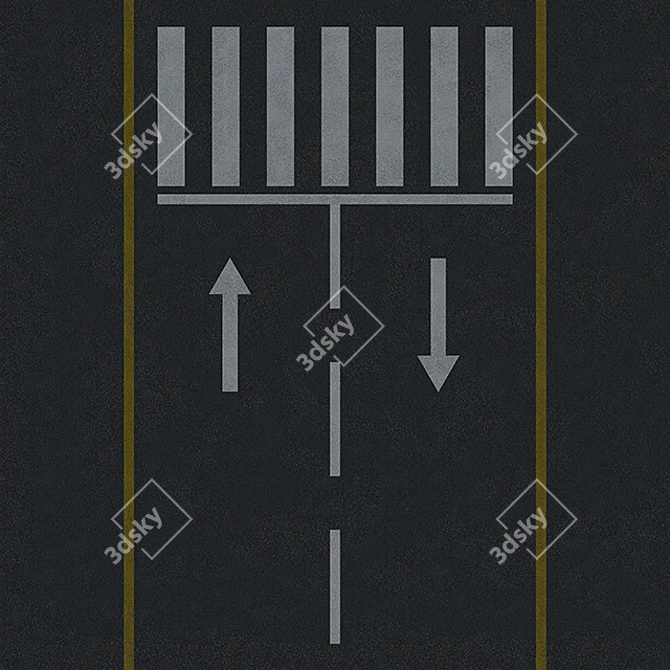 Versatile Road Textures: 7 Combinable Options 3D model image 7