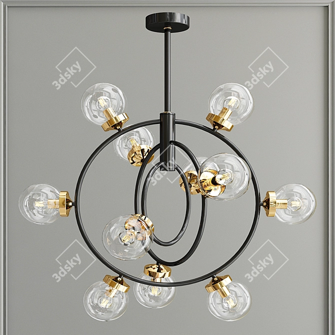 DeMarkt Megapolis Semi-Hermetic Ceiling Lamp 3D model image 2